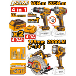 20v Ps+c/l Combo Im Drill/driver/csaw/lamp 4pcss
