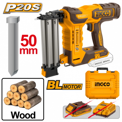 20v Ps+c/l Brad Nailer + Acc In Box