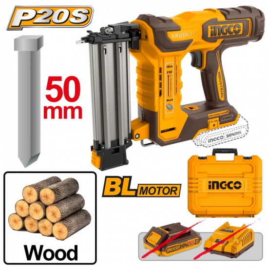 20v Ps+ C/l Brad Nailer + Acc In Box