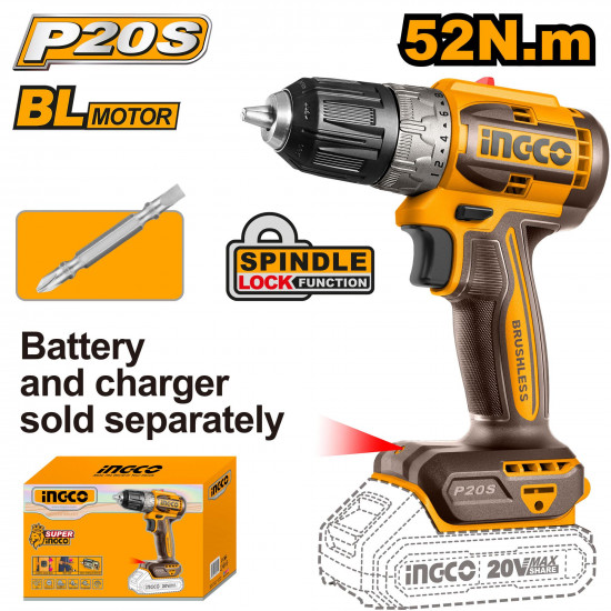 20v Ps+ C/l Drill 52nm Brushless