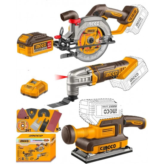 20v Ps+ C/l Combo 3pcs Incl Ass Kit