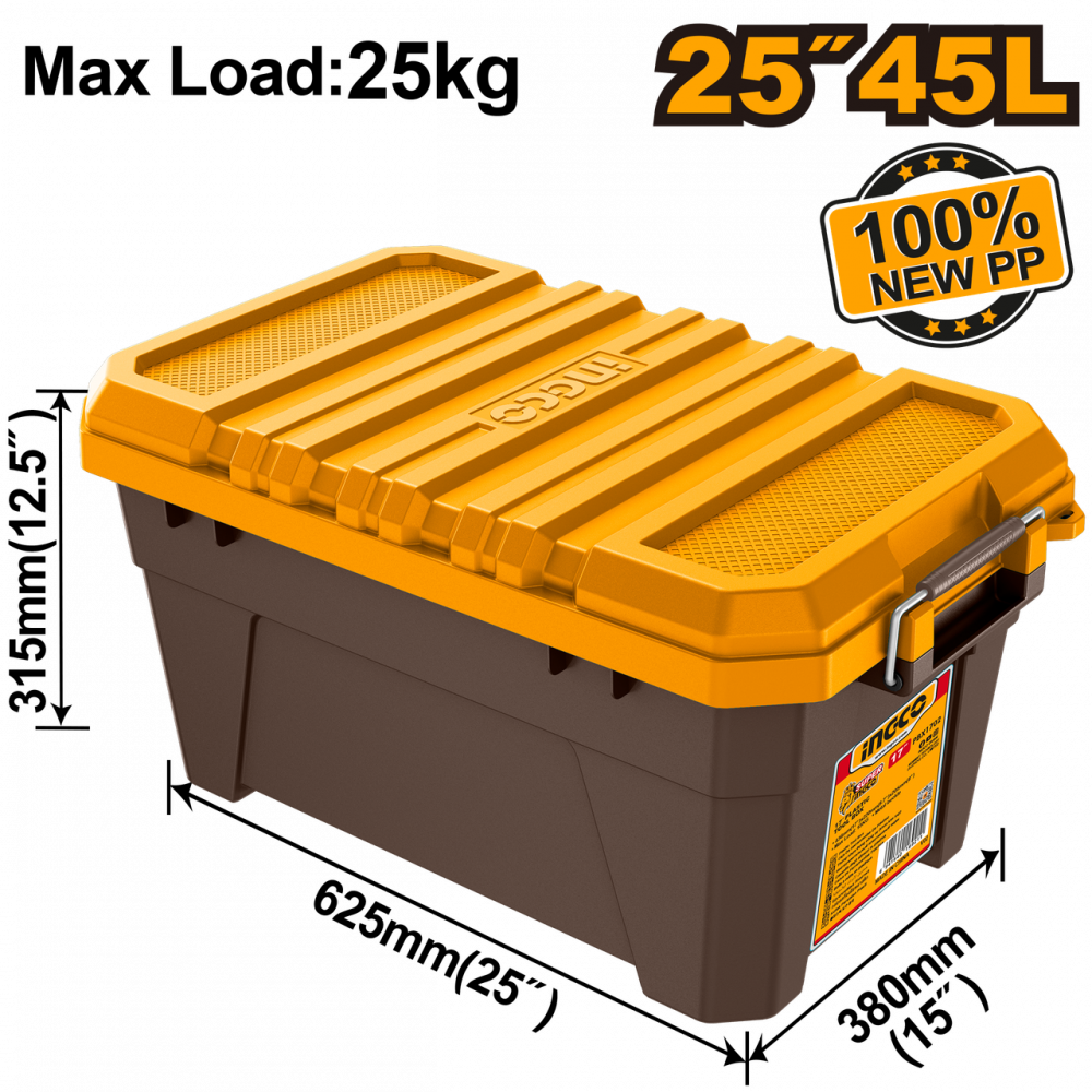 T/BOX 625X380X315 PLASTIC + CLIP