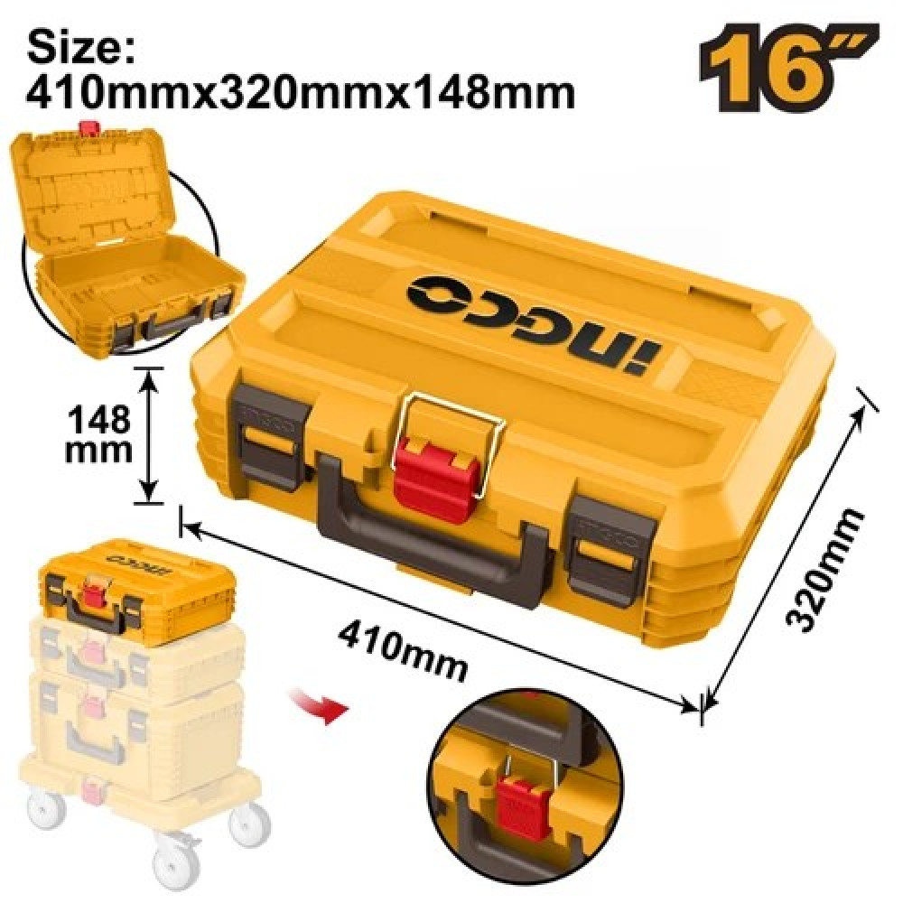 Stackable T/box 410x320x148mm 15kg P/clip Empty